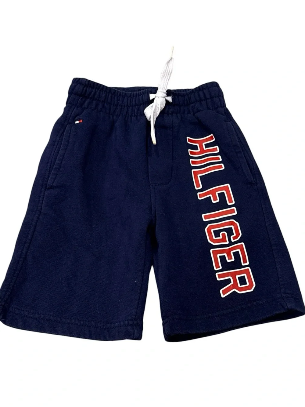 Tommy Hilfiger Boys Navy Sweat Shorts Fleece Logo Kids Toddler Size S 5T